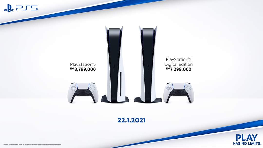 Resmi! Sony Umumkan Tanggal Rilis Beserta Harga PS5 di Indonesia