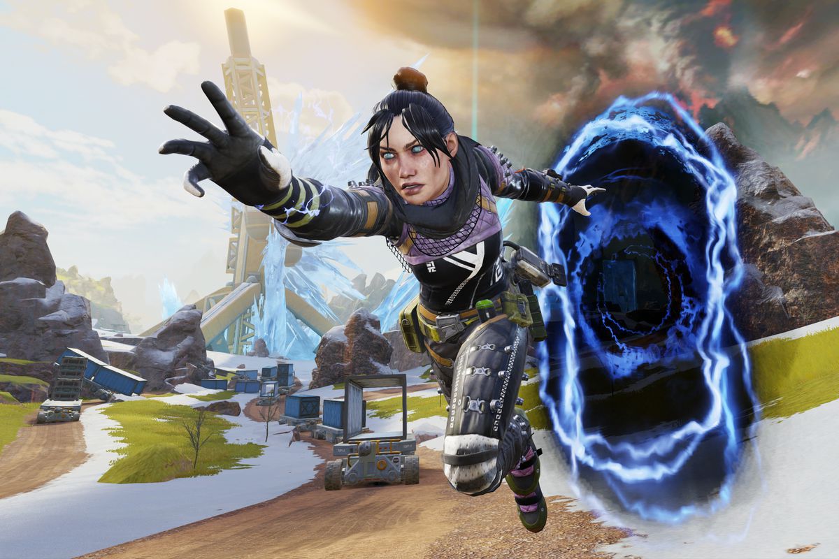 Wraith emerges from a portal in Apex Legends Mobile